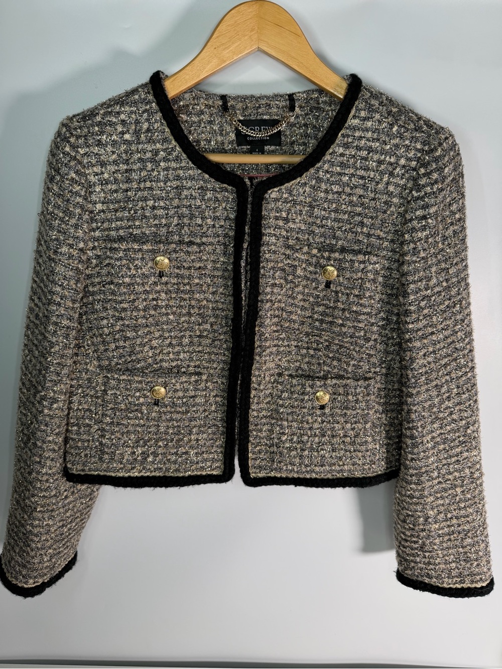 J.Crew Collection Louisa Lady Jacket in Tinsel Tweed Size 6